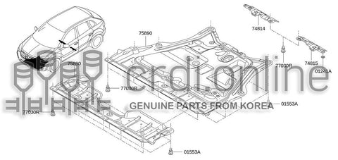 COVER ASSY-FRONT UNDER 75890-9086R 758909086R 75890 9086R