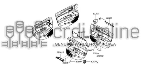 DECO GARNISH-FRONT DOORRH 80902-5665R 809025665R 80902 5665R