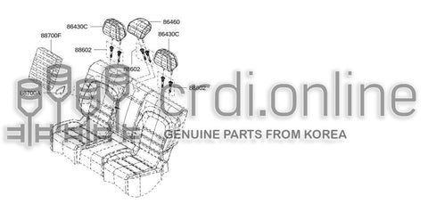 HEADREST ASSY-REAR SEAT SIDE 88400-4048R 884004048R 88400 4048R
