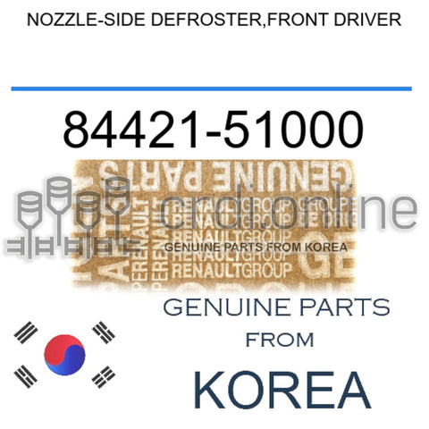 NOZZLE-SIDE DEFROSTER,FRONT DRIVER [ORIGINAL] 84421-51000 8442151000 84421 51000