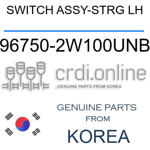 SWITCH ASSY-STRG LH [ORIGINAL] 96750-2W100UNB 967502W100UNB 96750 2W100UNB