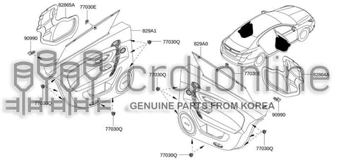 FINISHER ASSY-REAR DOORLH 829A1-3069R 829A13069R 829A1 3069R
