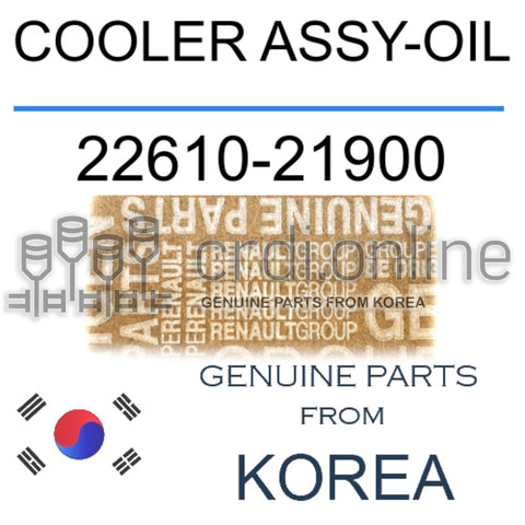 COOLER ASSY-OIL [ORIGINAL] 22610-21900 2261021900 22610 21900