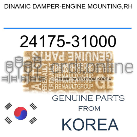 DINAMIC DAMPER-ENGINE MOUNTING,RH [ORIGINAL] 24175-31000 2417531000 24175 31000