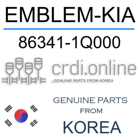 EMBLEM-KIA [ORIGINAL] 86341-1Q000 863411Q000 86341 1Q000