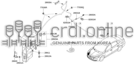 NOZZLE ASSY-WINDSHIELD WASHERRH [ORIGINAL] 28930-6096R 289306096R 28930 6096R