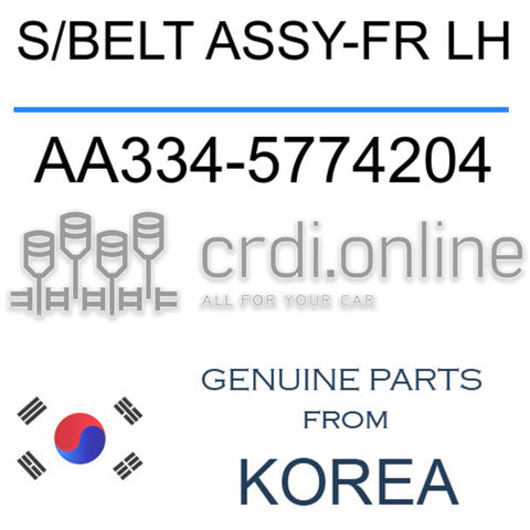 S/BELT ASSY-FR LH [ORIGINAL] AA334-5774204 AA3345774204 AA334 5774204