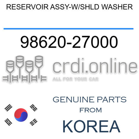 RESERVOIR ASSY-W/SHLD WASHER [ORIGINAL] 98620-27000 9862027000 98620 27000