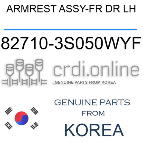 ARMREST ASSY-FR DR LH 82710-3S050WYF 827103S050WYF 82710 3S050WYF