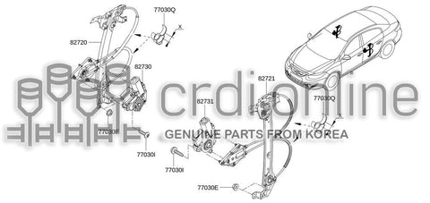 MOTOR ASSY-REAR DOOR REGULATORLH 82731-5338R 827315338R 82731 5338R