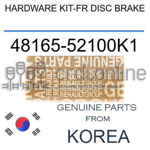 HARDWARE KIT-FR DISC BRAKE [ORIGINAL] 48165-52100K1 4816552100K1 48165 52100K1