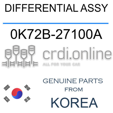 DIFFERENTIAL ASSY [ORIGINAL] 0K72B-27100A 0K72B27100A 0K72B 27100A