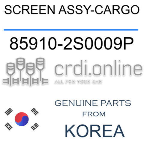 SCREEN ASSY-CARGO [ORIGINAL] 85910-2S0009P 859102S0009P 85910 2S0009P