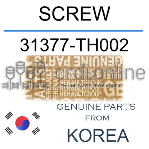 SCREW [ORIGINAL] 31377-TH002 31377TH002 31377 TH002