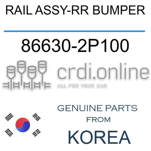 RAIL ASSY-RR BUMPER [ORIGINAL] 86630-2P100 866302P100 86630 2P100
