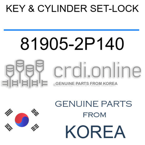 KEY & CYLINDER SET-LOCK [ORIGINAL] 81905-2P140 819052P140 81905 2P140