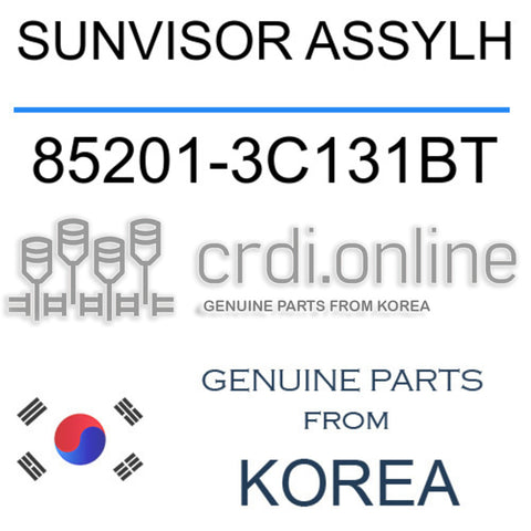 SUNVISOR ASSYLH [ORIGINAL] 85201-3C131BT 852013C131BT 85201 3C131BT