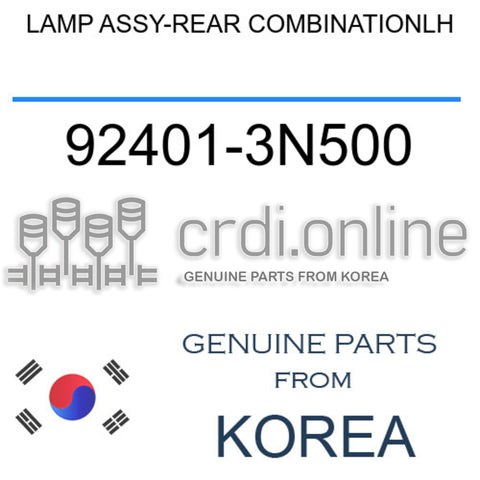 LAMP ASSY-REAR COMBINATIONLH [ORIGINAL] 92401-3N500 924013N500 92401 3N500