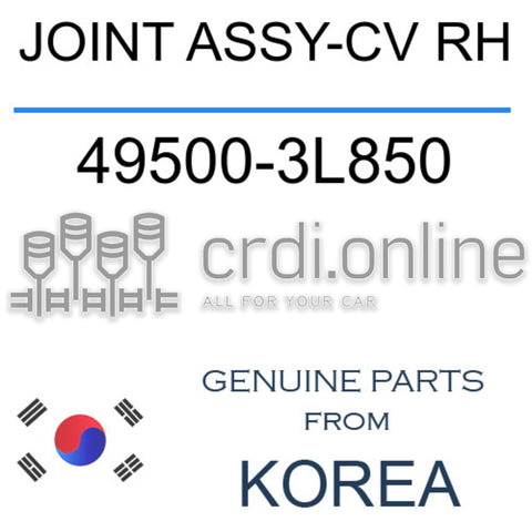 JOINT ASSY-CV RH [ORIGINAL] 49500-3L850 495003L850 49500 3L850