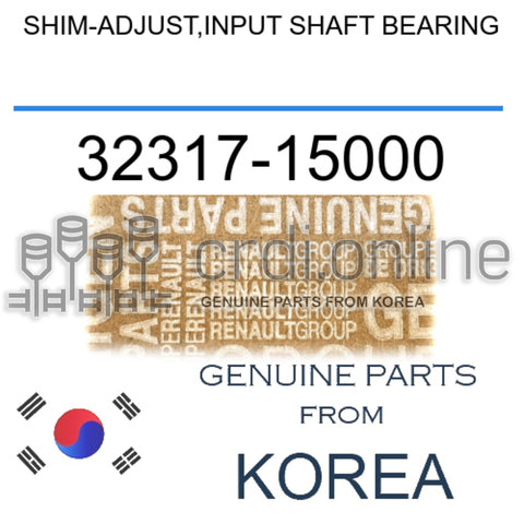 SHIM-ADJUST,INPUT SHAFT BEARING [ORIGINAL] 32317-15000 3231715000 32317 15000