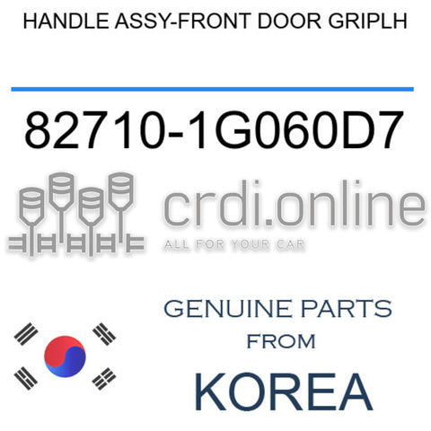 HANDLE ASSY-FRONT DOOR GRIPLH [ORIGINAL] 82710-1G060D7 827101G060D7 82710 1G060D7