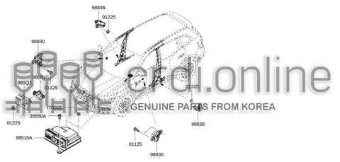 BRACKET-AIR BAG SENSORFRONT CENTER 985Q2-4CL0A 985Q24CL0A 985Q2 4CL0A