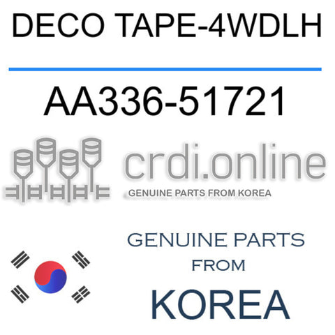 DECO TAPE-4WDLH [ORIGINAL] AA336-51721 AA33651721 AA336 51721