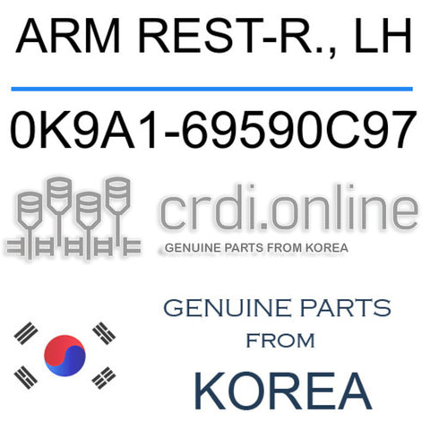 ARM REST-R., LH 0K9A1-69590C97 0K9A169590C97 0K9A1 69590C97