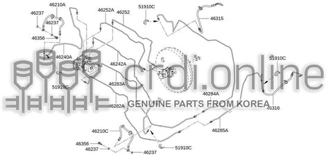 HOSE ASSY-BRAKE 46210-0013R 462100013R 46210 0013R