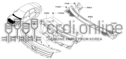 REINFORCEMENT-FRONT BUMPERCENTER 62036-1902R 620361902R 62036 1902R