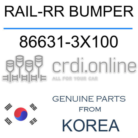 RAIL-RR BUMPER [ORIGINAL] 86631-3X100 866313X100 86631 3X100