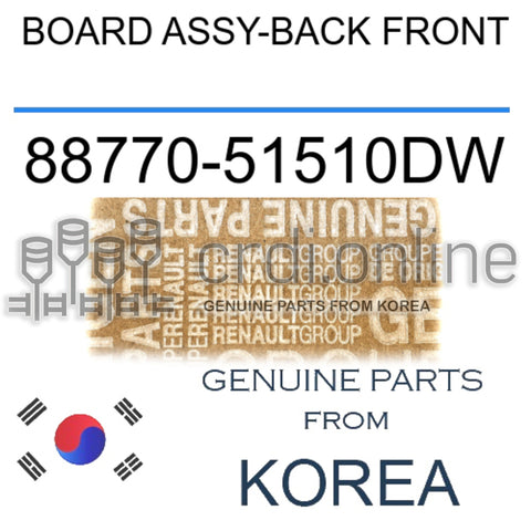 BOARD ASSY-BACK FRONT [ORIGINAL] 88770-51510DW 8877051510DW 88770 51510DW