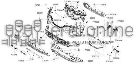 KIT-TRIM FRONT BUMPER 96010-5716R 960105716R 96010 5716R