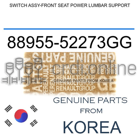 SWITCH ASSY-FRONT SEAT POWER LUMBAR SUPPORT [ORIGINAL] 88955-52273GG 8895552273GG 88955 52273GG