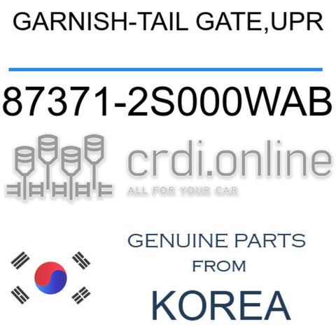 GARNISH-TAIL GATE,UPR [ORIGINAL] 87371-2S000WAB 873712S000WAB 87371 2S000WAB