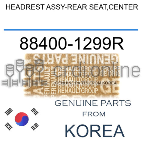 HEADREST ASSY-REAR SEAT,CENTER [ORIGINAL] 88400-1299R 884001299R 88400 1299R