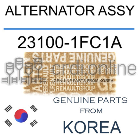 ALTERNATOR ASSY [ORIGINAL] 23100-1FC1A 231001FC1A 23100 1FC1A