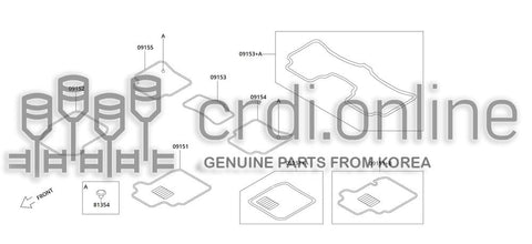MAT FRONT SET-FLOOR CARPET 09150-51031GC 0915051031GC 09150 51031GC