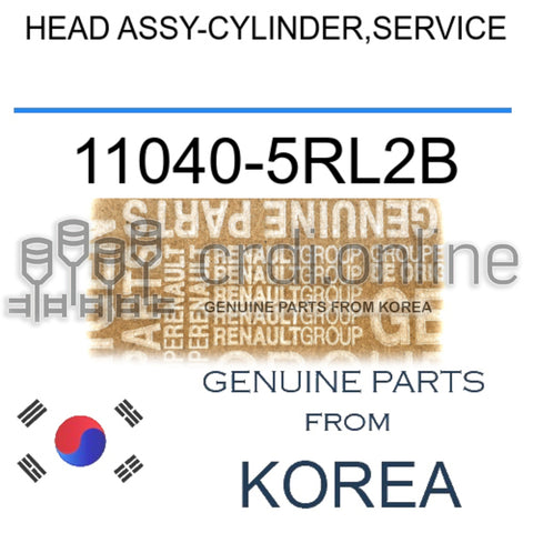 HEAD ASSY-CYLINDER,SERVICE [ORIGINAL] 11040-5RL2B 110405RL2B 11040 5RL2B