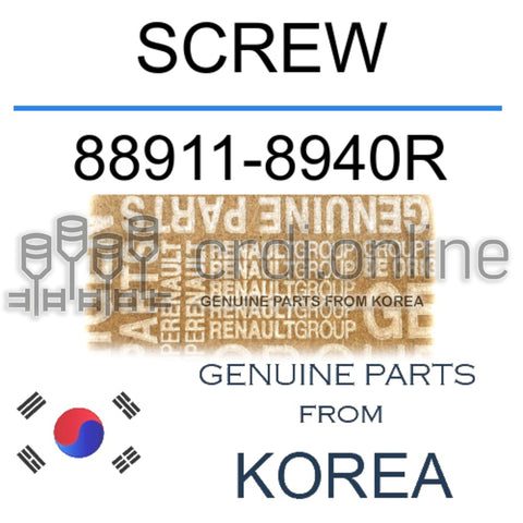 SCREW [ORIGINAL] 88911-8940R 889118940R 88911 8940R