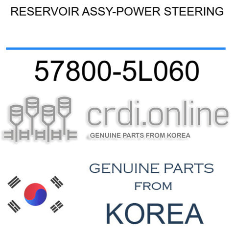 RESERVOIR ASSY-POWER STEERING [ORIGINAL] 57800-5L060 578005L060 57800 5L060