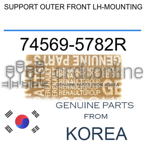 SUPPORT OUTER FRONT LH-MOUNTING [ORIGINAL] 74569-5782R 745695782R 74569 5782R