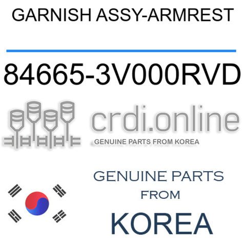 GARNISH ASSY-ARMREST [ORIGINAL] 84665-3V000RVD 846653V000RVD 84665 3V000RVD