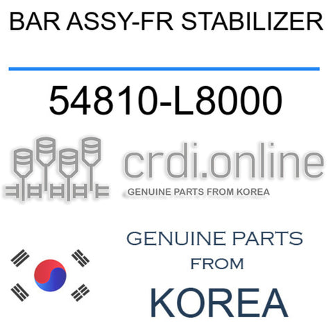 BAR ASSY-FR STABILIZER [ORIGINAL] 54810-L8000 54810L8000 54810 L8000