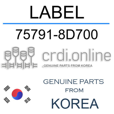 [ORIGINAL] LABEL 75791-8D700 757918D700 75791 8D700