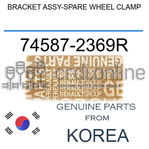 BRACKET ASSY-SPARE WHEEL CLAMP [ORIGINAL] 74587-2369R 745872369R 74587 2369R