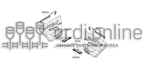 DECO GARNISH-REAR DOORLH 80909-7949R 809097949R 80909 7949R