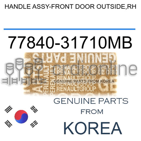 HANDLE ASSY-FRONT DOOR OUTSIDE,RH [ORIGINAL] 77840-31710MB 7784031710MB 77840 31710MB