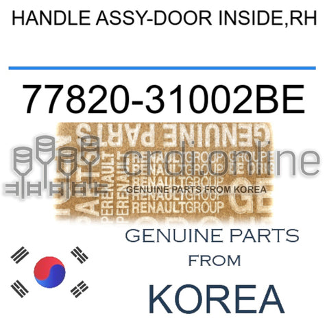 HANDLE ASSY-DOOR INSIDE,RH [ORIGINAL] 77820-31002BE 7782031002BE 77820 31002BE