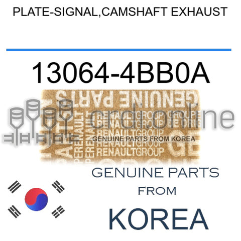 PLATE-SIGNAL,CAMSHAFT EXHAUST [ORIGINAL] 13064-4BB0A 130644BB0A 13064 4BB0A